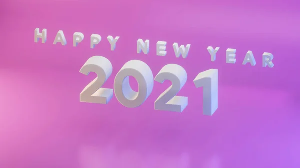 Illustration Rendering Isometric Motion Graphics 2021 Happy New Year Greetings — Stock Photo, Image