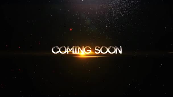 Próximamente Intro Título Animación Futurista Título Cinematográfico Silver Coming Soon — Vídeo de stock