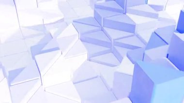 soyut arkaplan mavi ve beyaz dalgalar 3d çizim. 4k video çözünürlüğü