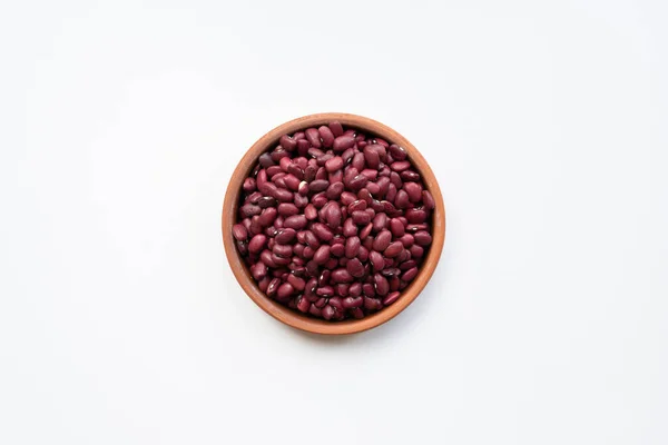 Red Kidney Beans Brown Ceramic Bowl Bowl Red Kidney Beans — Stock Photo, Image