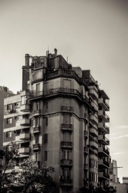 Group of old black and white building