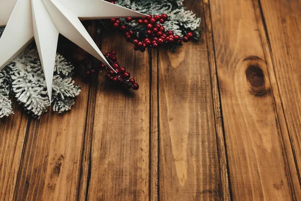 Weihnachtsdekoration Auf Holzgrund Weihnachtlicher Hintergrund — Stockfoto