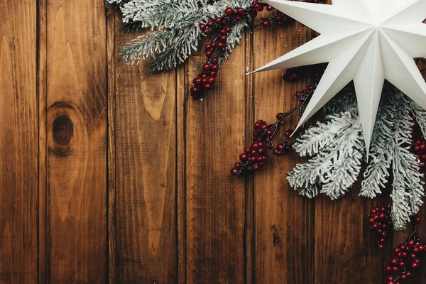Weihnachtsdekoration Auf Holzgrund Weihnachtlicher Hintergrund — Stockfoto