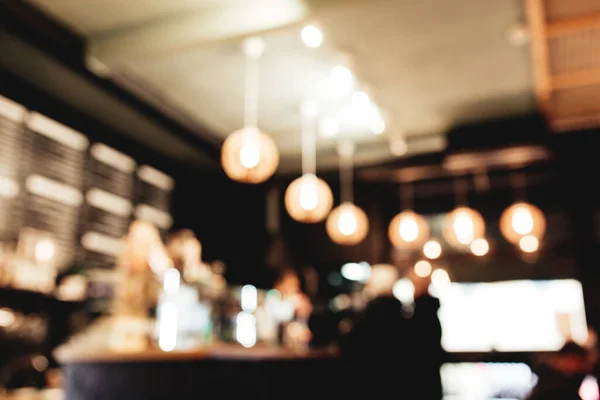 Blurred loteng kopi toko dengan barista dan pelanggan — Stok Foto