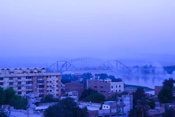 View City City Night Lansdown Bridge Sukkur — Stock Photo, Image