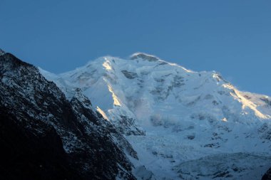 Kış dağ manzarası, Hunza Vadisi Dağları manzarası, Kuzey Pakistan, Gilgit-Baltistan