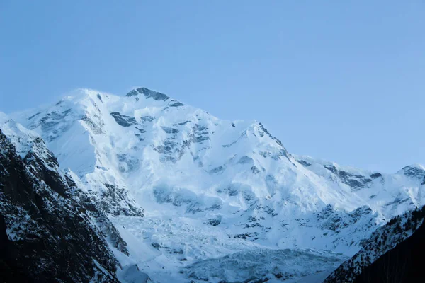 Kış dağ manzarası, Hunza Vadisi Dağları manzarası, Kuzey Pakistan, Gilgit-Baltistan