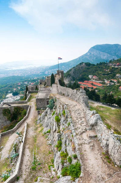 Fort Klis Middeleeuws Fort Vlakbij Stad Split Midden Dalmatië Kroatië — Stockfoto