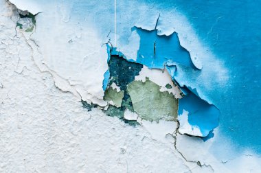  Grunge arka plan eski peeling mavi boya ile