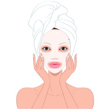 güzel kadının Cilt Bakımı