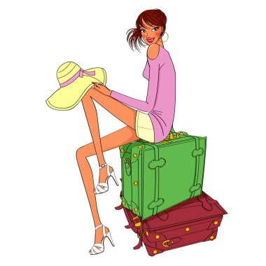 Kadın yalnız seyahat