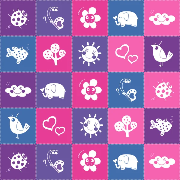 Cute icons, silhouette cute icon sticker — Stock Vector