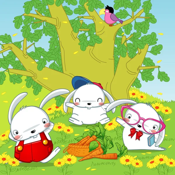Bunny tavşan ormanda