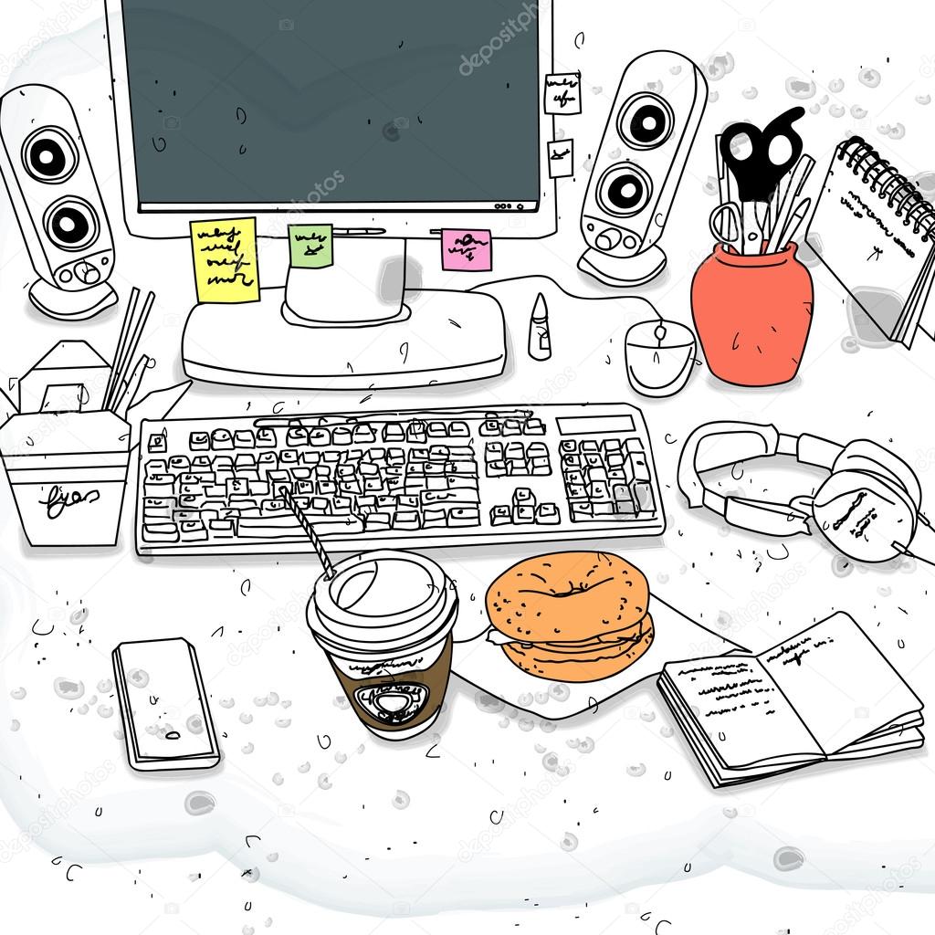 https://st2.depositphotos.com/4330625/11695/v/950/depositphotos_116958710-stock-illustration-my-desk-desk-essentials-for.jpg