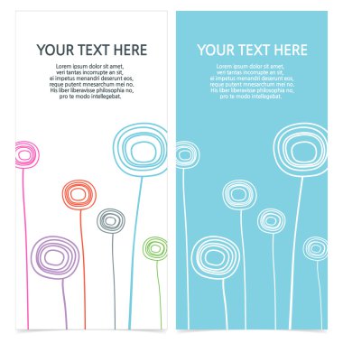 set of brochures with abstract images clipart