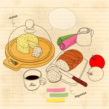 ekmek ve peynir yemek