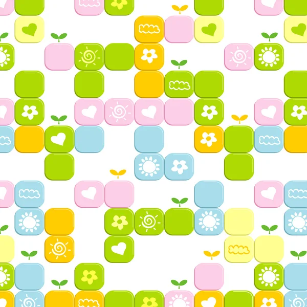 Cute block background — Stock Vector