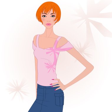 kısa saçlı güzel kız