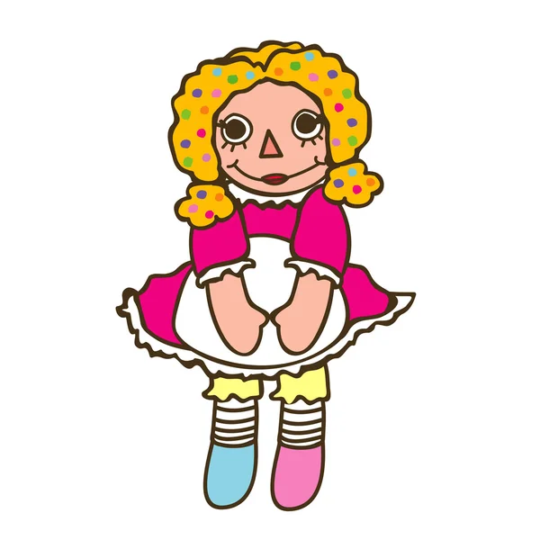 Mignonne poupée — Image vectorielle