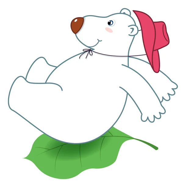 Deslizando un polar bear.jpg — Vector de stock