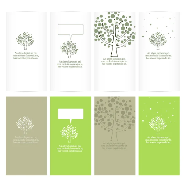 Trees design set — Stock Vector