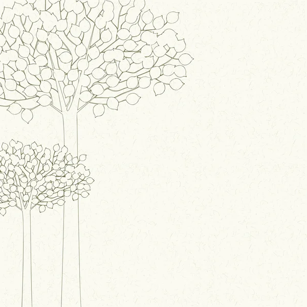 Tree bakgrund, pappersstruktur baserat på trä skiss — Stock vektor