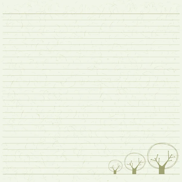 Carta lettera albero, texture di carta basata su schizzo di legno — Vettoriale Stock
