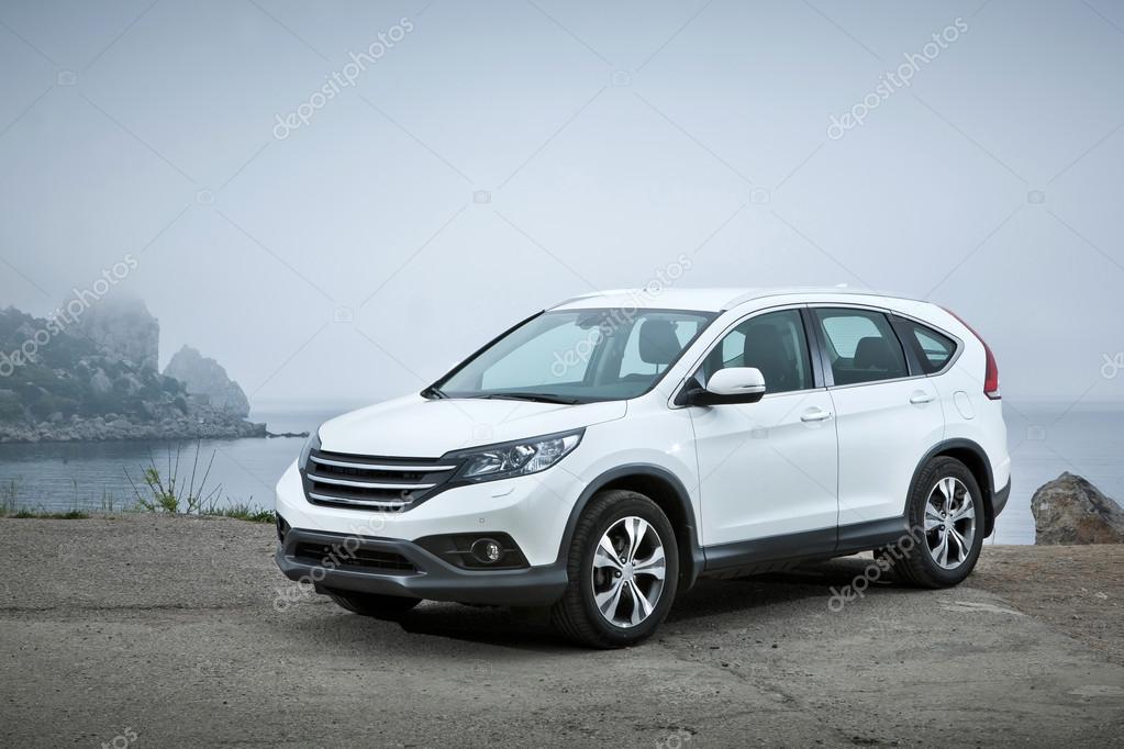白い Suv ストック写真 C Level99