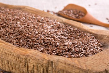 Ahşap plaka keten tohumu