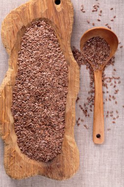 Keten tohumu Üstten Görünüm.