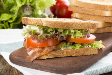 Bacon marul domates Blt sandviç