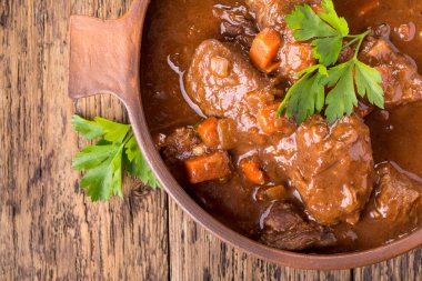 Beef stew with carrot. clipart