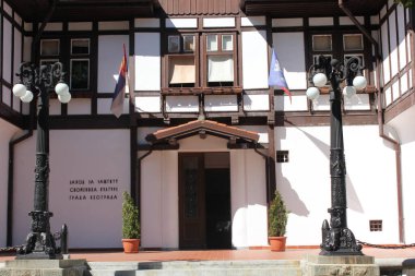 Belgrad, Sırbistan - 08.07.2020 - Belgrad kültür eserlerini koruma enstitüsü