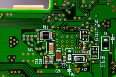 Parçalı yazdırılmış devre kartının bir parçası