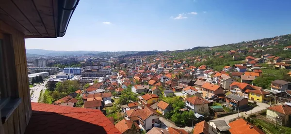 Bosna-Hersek 'in Doboj kentinde bulunan Gradina kalesinden manzara