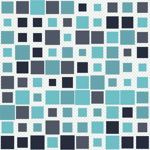 Прохладный абстрактный паттерн - узор квадратов разных цветов — стоковый вектор