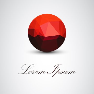 Trendy Kristal mücevher Logo öğe s geometrik düşük çokgen tarzı görsel kimlik vektör Eps 10 üçgene