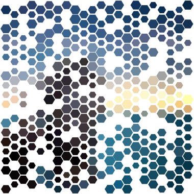 Geometrik arka plan ile gifferent altıgenler