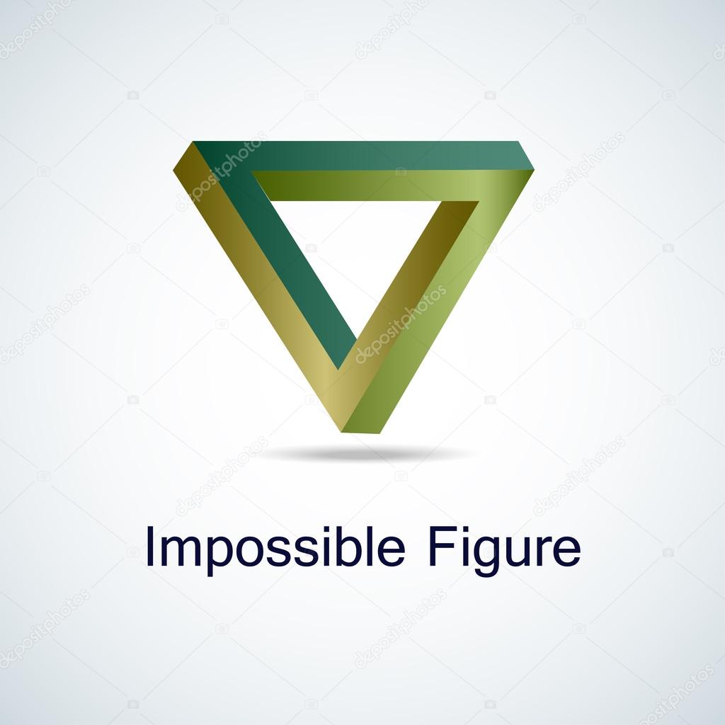 Impossible figure. Cool Logo with triangles