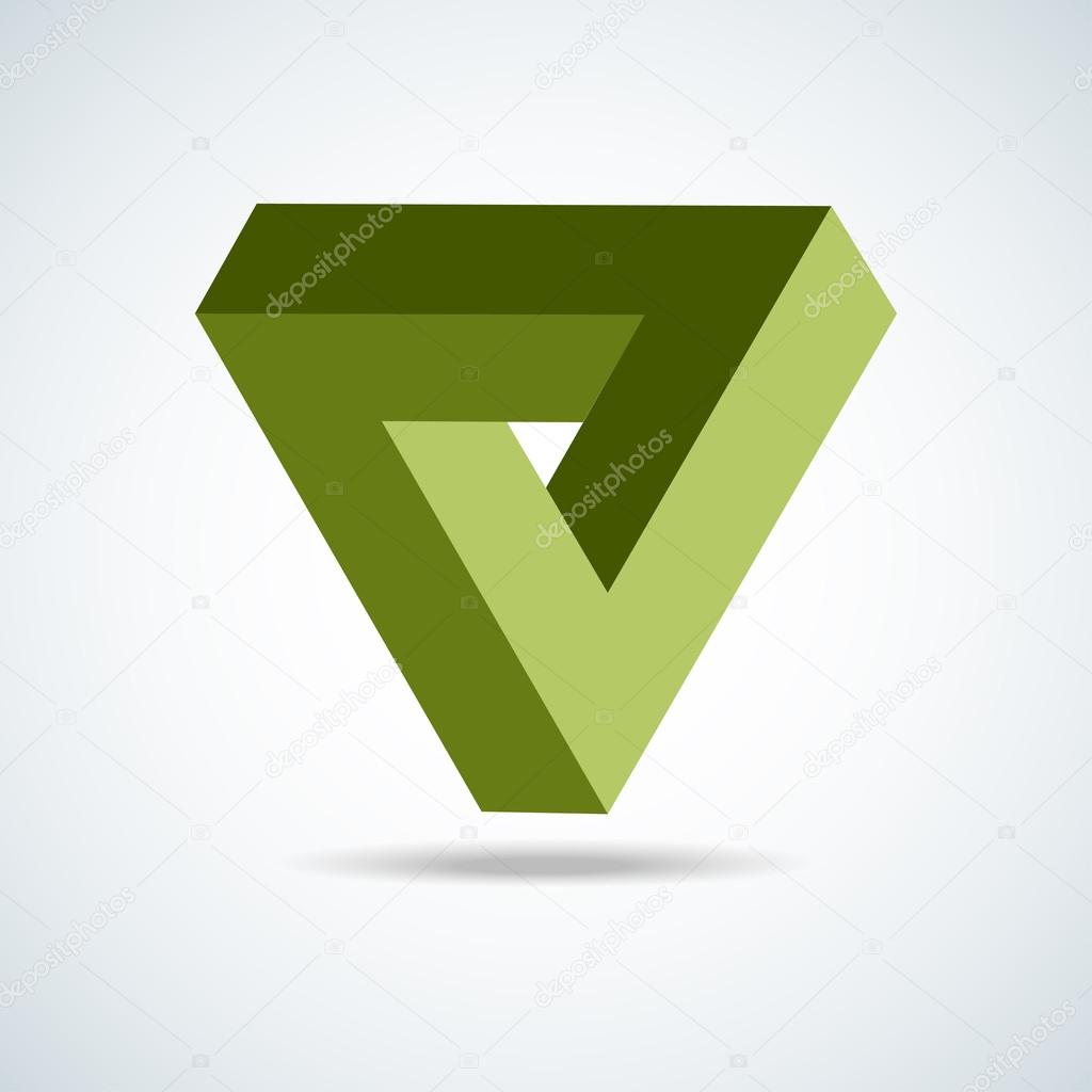 Impossible figure. Cool Logo design with triangles
