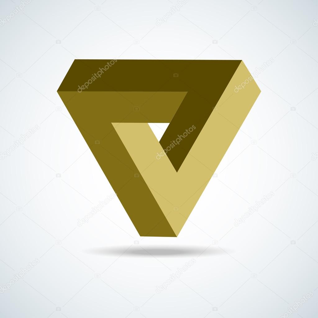 Impossible figure. Cool Logo design with triangles