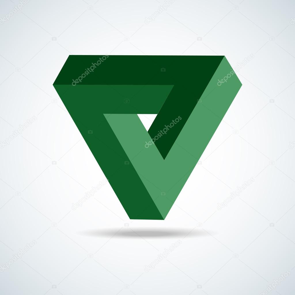 Impossible figure. Cool Logo design with triangles