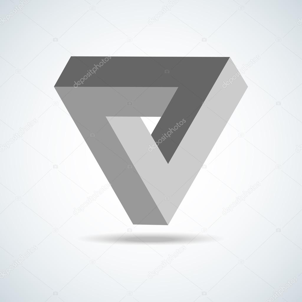 Impossible figure. Cool Logo design with triangles