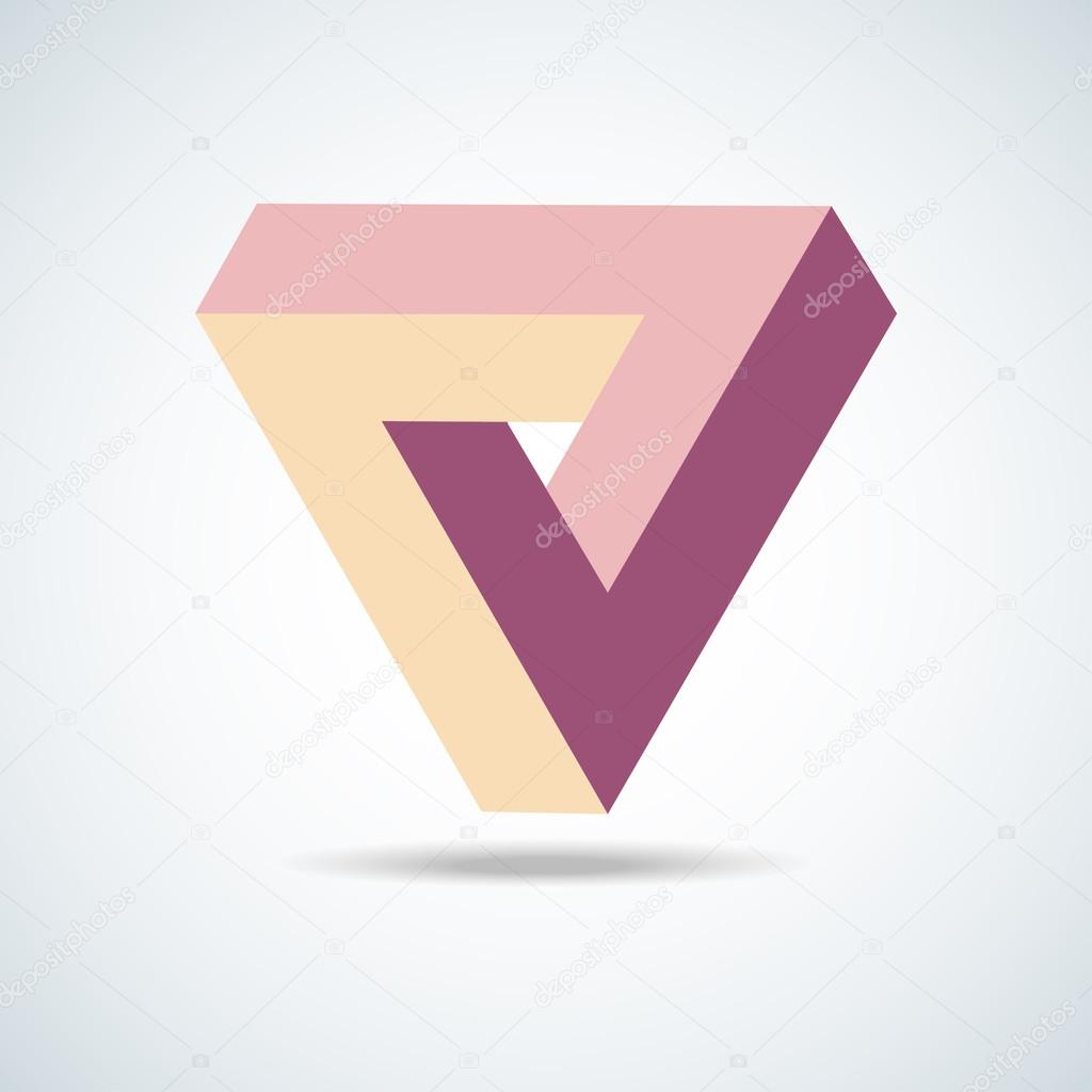 Impossible figure. Cool Logo design with triangles