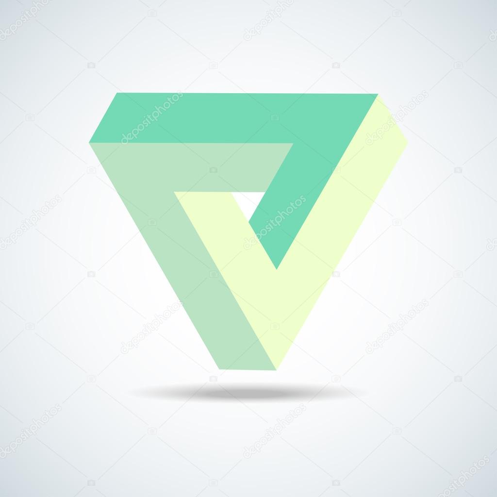 Impossible figure. Cool Logo design with triangles