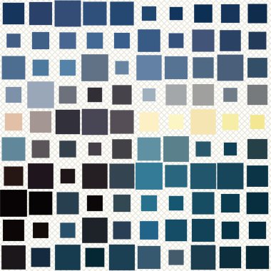 Korku veren şık soyut desen - kareler desen farklı renklerde