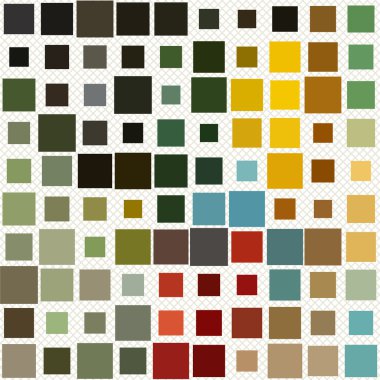 Korku veren şık soyut desen - kareler desen farklı renklerde