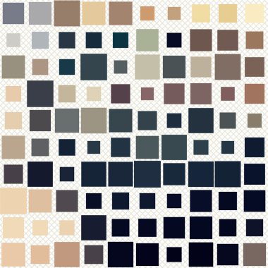 Korku veren şık soyut desen - kareler desen farklı renklerde