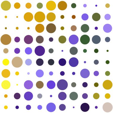 Renkli daireler ile harika dod desen