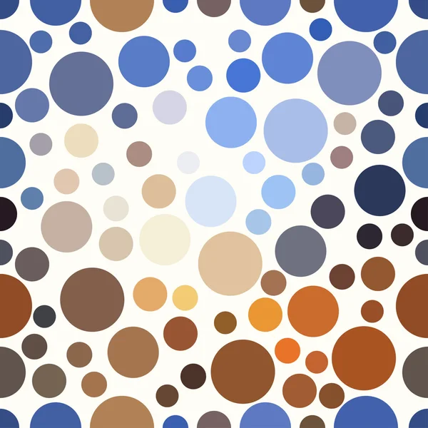 Round seamless shape pattern with circles — Stock Vector